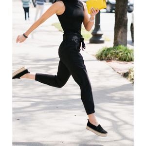 Athleta Skyline Pant Pants I| Straight Leg Paperbag Solid Black Size 10